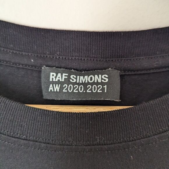 Raf Simons black cotton AW 2020 2021 Solar Youth short sleeve tee t-shirt - Picture 3 of 6